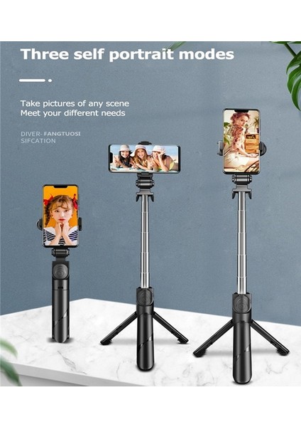 Balck Çok Fonksiyonlu Kablosuz Bluetooth Selfie Sopa Katlanabilir Mini Tripod Telefon Deklanşör Ios Android Için Ayrılabilir Uzaktan Kumanda (Yurt Dışından) modelleri