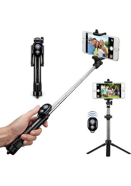 Mavi 3 In 1 Mini Kablosuz Bluetooth Tripod Selfie Sopa Iphone/android Katlanabilir El Monopod Deklanşör Uzaktan Uzatılabilir Selfie (Yurt Dışından) fiyatları