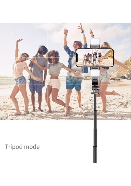 Iki Işık No Box Fangtuosı Katlanabilir Kablosuz Bluetooth Selfie Çubuğu Tripod, Bluetooth Deklanşör Dolgu Işığı Alüminyum Alaşımlı Selfie Stck 2022 Yeni (Yurt Dışından) modelleri