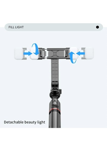 Iki Işık No Box Fangtuosı Katlanabilir Kablosuz Bluetooth Selfie Çubuğu Tripod, Bluetooth Deklanşör Dolgu Işığı Alüminyum Alaşımlı Selfie Stck 2022 Yeni (Yurt Dışından) indirimleri