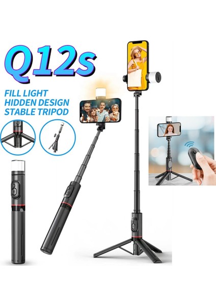 Beyaz Taşınabilir Selfie Çubuğu Teleskopik Alüminyum Alaşım Tripod Samsung iPhone Pro Max Xiaomi 12 S Ultra Telefon Için Bluetooth Uzaktan Kumanda ile (Yurt Dışından) fırsatları