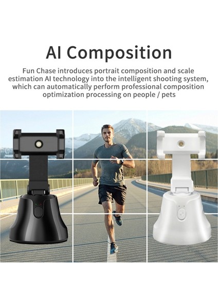 Siyah Akıllı Bluetooth Selfie Çubuk Telefon Gimbal Sabitleyici 360° Döndürme Atış Tripod Otomatik Yüz Takip Çekim Telefon Tutucu (Yurt Dışından) fırsatları