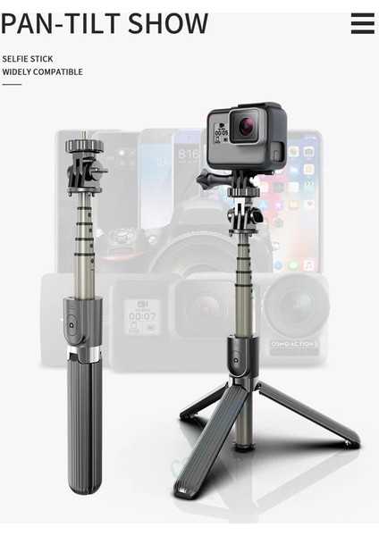 Beyaz Yüksek Kaliteli Kablosuz Bluetooth Özçekim Çubuğu Tripod Uzaktan Kumanda ile Palo Özçekim Iphone Eylem Kamera Için Uzatılabilir Katlanabilir Monopod (Yurt Dışından) indirimleri