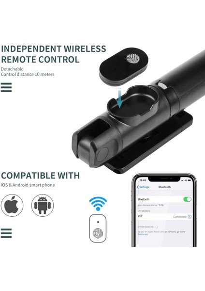 P50 3in1 Kablosuz Bluetooth Selfie Çubuğu, Uzaktan Kumanda ile Genişletilebilir Mini Tripod Ios Android Için Fotoğraf Canlı Yayını Vlog (Yurt Dışından) modelleri