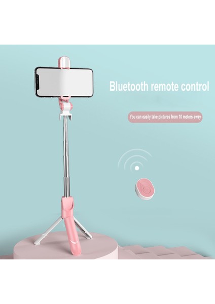 Renk-Beyaz XT13 Cep Telefonu Teleskopik Selfie Çubuğu, Dolgu Işığı ile Telefon Tutucu Masa Üstü Tripod El Gimbal Canlı / Video Için Fit (Yurt Dışından)