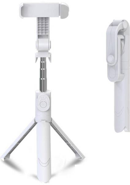 Beyaz Kablosuz Bluetooth Mini Tripod Monopod Selfie Sopa Ios Android Mobil Için Uzaktan Kumanda ile Selfie Zamanlayıcı Deklanşör 360 Döndür (Yurt Dışından)