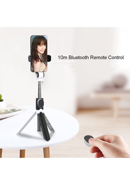 Beyaz Kablosuz Bluetooth Mini Tripod Monopod Selfie Sopa Ios Android Mobil Için Uzaktan Kumanda ile Selfie Zamanlayıcı Deklanşör 360 Döndür (Yurt Dışından)