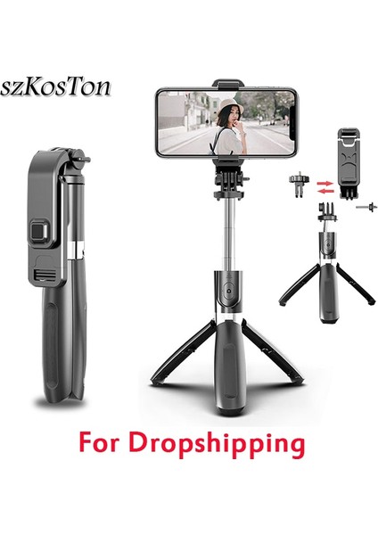 Beyaz 4 In 1 Kablosuz Bluetooth Uyumlu Selfie Çubuğu Tripod Uzaktan Palo Uzatılabilir Monopod Iphone Gopro Huawei Eylem Kamera (Yurt Dışından)