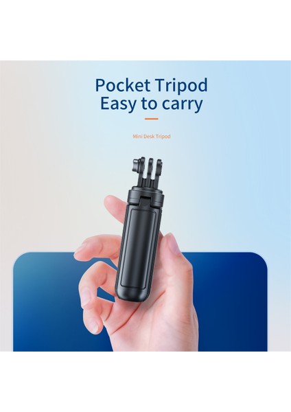 Paket A Telesın Mini Selfie Çubuğu Tripod Alüminyum Uzatılabilir 2 In 1 Çubukları Gopro Hero 10 9 8 7 6 Djı Eylem 2 INSTA360 One x R Telefon (Yurt Dışından)