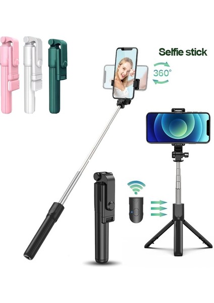 R1S Beyaz Selfie Çubuğu Tripod Kablosuz Bluetooth Uzaktan Kumanda Teleskopik Katlanabilir Dolgu Işığıyla Uzatılabilir 360° Döndürülebilir Telefon Tutucu (Yurt Dışından) indirimleri