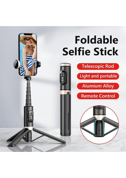 Seçenek 2 Bluetooth Kablosuz El Selfie Çubuğu Tripod Uzatılabilir Monopod Için Uzaktan Kumanda ile Huawei iPhone 13 Pro Max Xiaomi Telefon Canlı (Yurt Dışından)