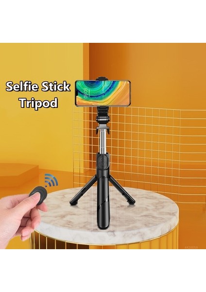 1 Adet Hiçbir Işık Roreta Kablosuz Bluetooth Selfie Sopa Tripod Katlanabilir Monopod Akıllı Telefon Standı Canlı Yayın Kamera El Gimbal Tutucu (Yurt Dışından)