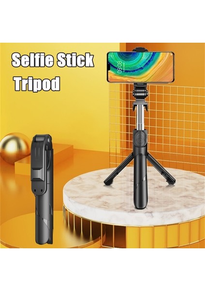 1 Adet Hiçbir Işık Roreta Kablosuz Bluetooth Selfie Sopa Tripod Katlanabilir Monopod Akıllı Telefon Standı Canlı Yayın Kamera El Gimbal Tutucu (Yurt Dışından)
