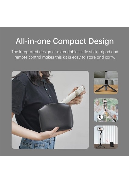 Beyaz Hohem 3 In 1 Selfie Çubuk Telefon Tripod Uzatılabilir Monopod Isteady X/x2/v2 Için Uzaktan Destek Akıllı Telefon ile (Yurt Dışından) modelleri