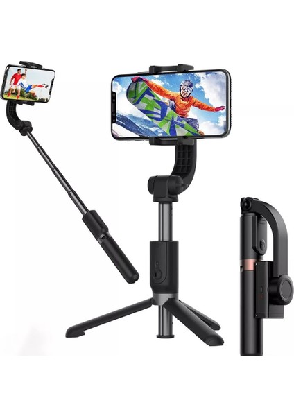 S1-Black Anti-Shake Gimbal Selfie Sopa Xiaomi 11/iphone 12 11/akıllı Telefon Gimbal Tripod Sabitleyici Foldabel Selfie Sopa Sıcak Satış (Yurt Dışından) modelleri