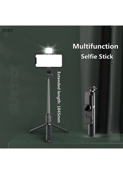 Paket1 Beyaz Kablosuz Bluetooth Selfie Çubuğu Dolgu Işığı Deklanşörlü Uzaktan Kumanda Mini Tripod Akıllı Telefon Için Katlanabilir 360 ° Döndürme (Yurt Dışından) fiyatları