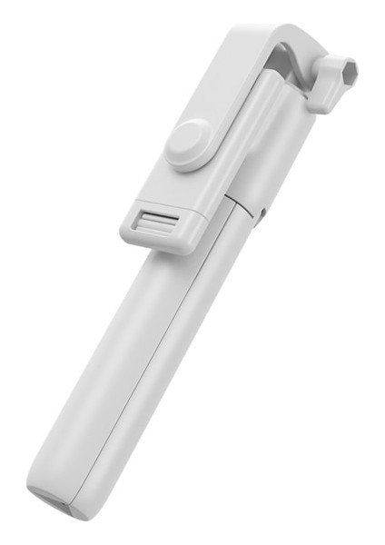 Beyaz Kablosuz Bluetooth Uyumlu Selfie Çubukları Katlanabilir Mini Tripod Deklanşör Uzaktan Kumanda Xiaomi Huawei iphone Ios Android Için (Yurt Dışından)