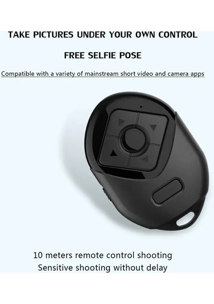 Siyah Selfie Uzaktan Kumanda Düğmesi |şarj Edilebilir Kablosuz Sayfa Çevirici |videoları Kaydırmak Için Artefakt E-Kitap Okumak Fotoğraf Çekmek (Yurt Dışından) fırsatları