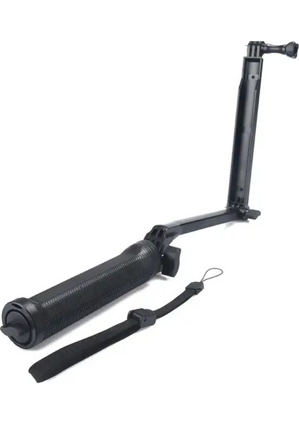 Siyah 3 Yönlü Kavrama Su Geçirmez Monopod Selfie Sopa Tripod Bağlama Aparatı Gopro Hero 10 9 8 7 6 5 4 Yi Sjcam Eken Dji Osmo Go Pro Aksesuarları (Yurt Dışından)