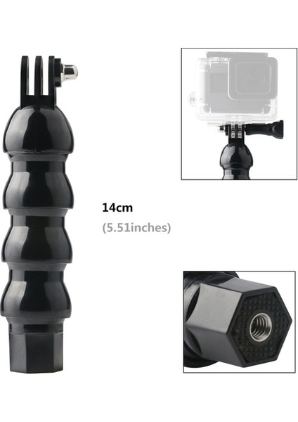 S Esnek Monopod Kutup Selfie Sopa Dalış Uzatma Kolu Gopro Hero Sjcam Yi Djı Osmo Aksiyon Kameraları Için Gooseneck (Yurt Dışından)
