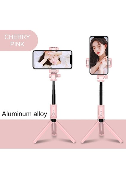 Tip 2 Pembe Pınzheng Bluetooth Selfie Çubuğu iPhone Xiaomi Huawei Için Katlanabilir Tripod Monopod Deklanşör Uzaktan Uzatılabilir Kablosuz Selfie Çubuğu (Yurt Dışından)