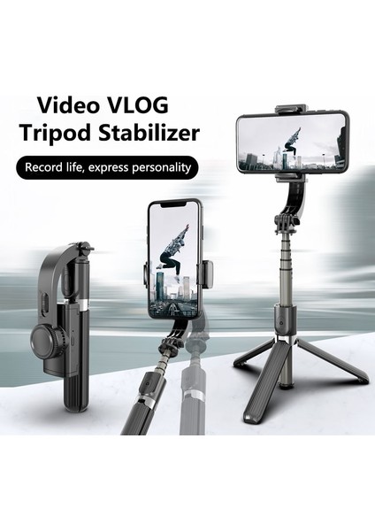 H5BLACK Paketi ile Bluetooth Uyumlu Selfie Çubuğu Tripod Sarsıntı Önleyici El Gimbal Sabitleyici Iphone Samsung Xiaomi Akıllı Telefon Için (Yurt Dışından) fırsatları