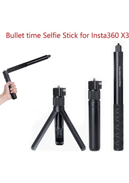 INSTA360 X3 Için Selfie Sopa Evrensel Bullet Time Selfie Sopa INSTA360 One X3 Rs X2 x Için El Tripod Görünmez Eylem Kamera Aksesuarı (Yurt Dışından)