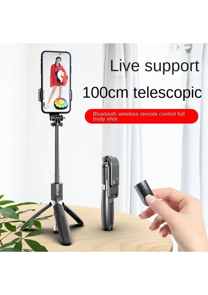 L02WHITE Xiaomi Selfie Çubuk Dereceli Fotoğraf Tutucu Uzatılmış Tripod Canlı Yayın Desteği Tüm Cep Telefonları Bluetooth Uzaktan Kumanda (Yurt Dışından) indirimleri