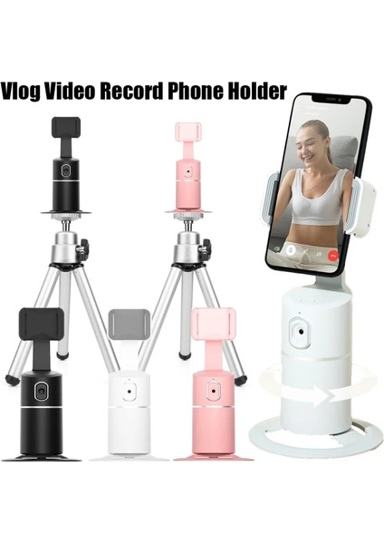 Beyaz 360 Rotasyon Otomatik Yüz Takip Kameralı Telefon Tutucu Tripod Aı Akıllı Çekim Selfie Sopa Fotoğraf Vlog Canlı Video Kaydedici (Yurt Dışından) fiyatları