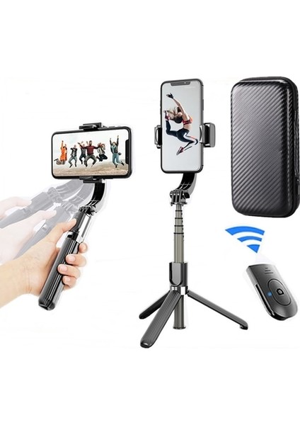 H5 Siyah Tongdaytech 3 In 1 Sarsıntı Önleyici Selfie Çubuk Tripod 360 Döndür El Gimbal Sabitleyici Iphone Samsung Xiaomi Akıllı Telefon (Yurt Dışından) fiyatları