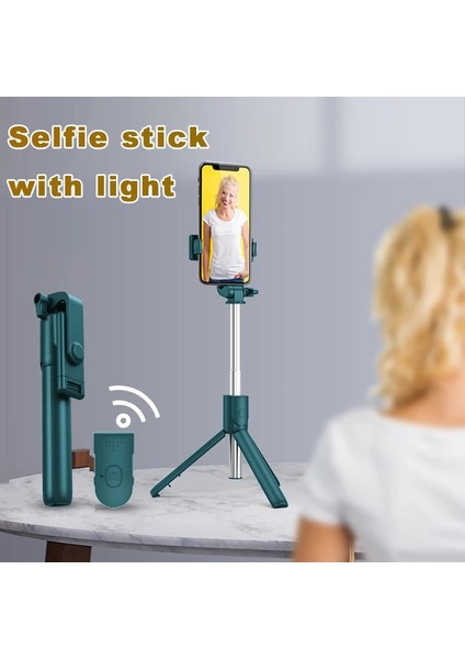 R1-0.7m Beyaz Telefon Selfie Sopa Teleskopik Çubuk Döner Tripod 360 Teleskopik Kutup Akıllı Telefon Standı Monopod Bluetooth Selfie Sopa Selfie (Yurt Dışından) fırsatları