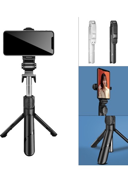 Renkli-Beyaz 3'ü 1 Arada Selfie Çubuğu Canlı Tripod Bluetooth Uyumlu Uzaktan Kumanda Cep Telefonu Canlı / Kayıt Video / Sohbet Için Fit Desteği (Yurt Dışından) fiyatları