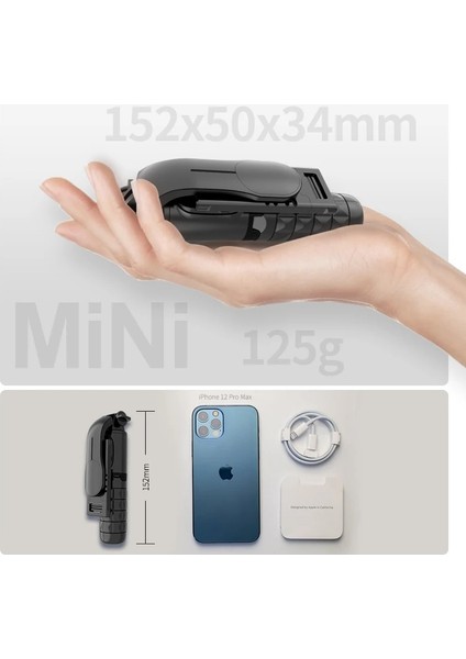 Seçenek 2 Kablosuz Mini Selfie Çubuğu Katlanabilir Tripod Uzatılabilir Monopod Huawei Android iPhone 14 Telefon Için Bluetooth Uzaktan Deklanşör ile (Yurt Dışından)