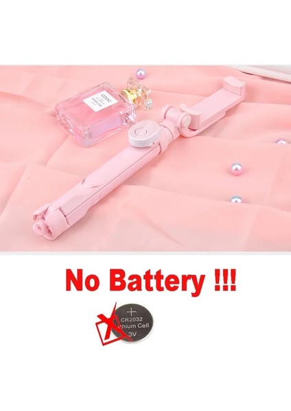 Pembe Selfie Çubuğu Tripod Uzaktan Kumanda ile Kızlar Için Huawei iphone Akıllı Telefon Kablosuz Bluetooth Monopod Selfie Çubuğu Tripod ile (Yurt Dışından)
