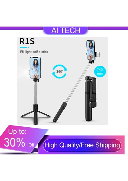 Beyaz Cep Telefonu Selfie Çubuğu Güzellik Dolgu Işığı Tripod iphone 8 11 12 Pro Bluetooth Selfie Çubuğu Xiaomi Huawei Telefon Standı (Yurt Dışından) fırsatları