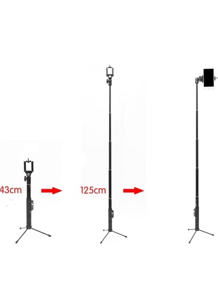 Bir Telefon Klibi Yunteng 2288 + 228 Uzatılabilir Selfie Monopod Bluetooth Uzaktan Selfie Sopa Mini Tripod Telefon Klibi (Yurt Dışından)