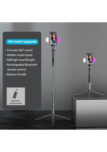 Uzaktan Kumanda Taşınabilir Açık Selfie Çubuğu Tripod El Uzatılabilir Akıllı Telefon Tripod iPhone Samsung Kamera Için Uzaktan Kumandalı Standı (Yurt Dışından)