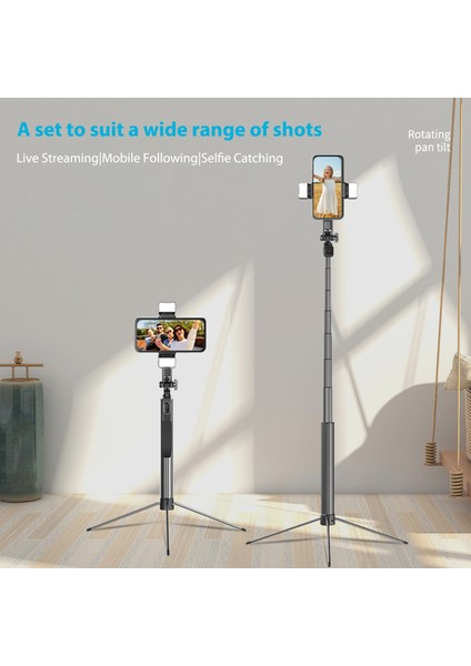 Uzaktan Kumanda Taşınabilir Açık Selfie Çubuğu Tripod El Uzatılabilir Akıllı Telefon Tripod iPhone Samsung Kamera Için Uzaktan Kumandalı Standı (Yurt Dışından)
