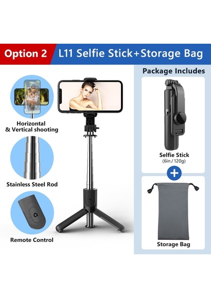 Selfie Çubuğu Çanta Ekle Taşınabilir Mini Selfie Çubuğu Katlanabilir Tripod Telefon Standı Tutucu Desteği Ios Android Için Kablosuz Bluetooth Uzaktan Kumanda Deklanşörü (Yurt Dışından)