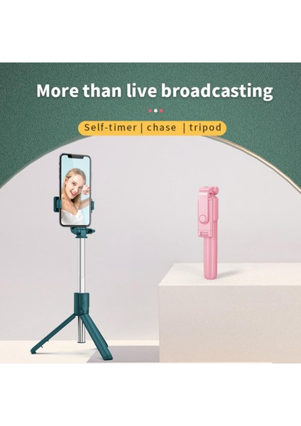 R1S Beyaz LED Siyah Kablosuz Bluetooth Özçekim Çubuğu Tripod Katlanabilir Braket Xiaomi Redmi Için Huawei iPhone 12 Samsung Akıllı Telefon Android Ios Tutucu (Yurt Dışından)