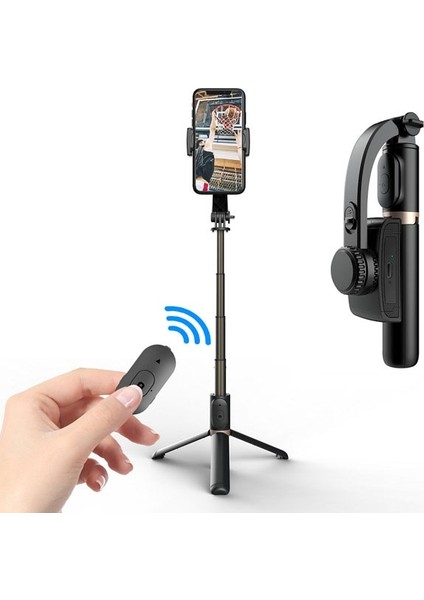 Q08 Akıllı Telefon Katlanabilir Üç Eksenli Gimbal El Sabitleyici Timelapse Fotoğrafçılık Forvlog IPhone Için Canlı Video Tripod Sabitleyici (Yurt Dışından)