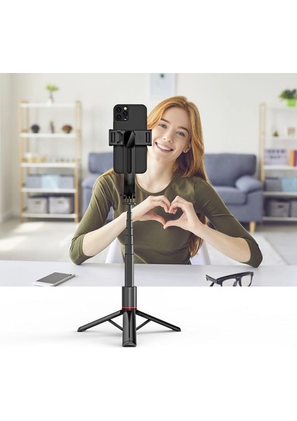 L12 Işıksız Tripod Uzaktan Kumandalı Akıllı Telefon Montajı Cep Telefonu Selfie'ler Çubuk Mobil Aksesuar Selfie Tutucu Geri Çekilebilir Teleskopik Çubuk (Yurt Dışından) fiyatları