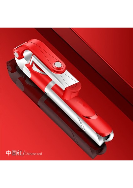 Kırmızı Selfie Çubuğu Telefon 3'ü 1 Arada Tripod Uzatılabilir Monopod, Akıllı Telefon Için Bluetooth Uyumlu Uzaktan Kumandalı Selfie Çubuğu (Yurt Dışından)