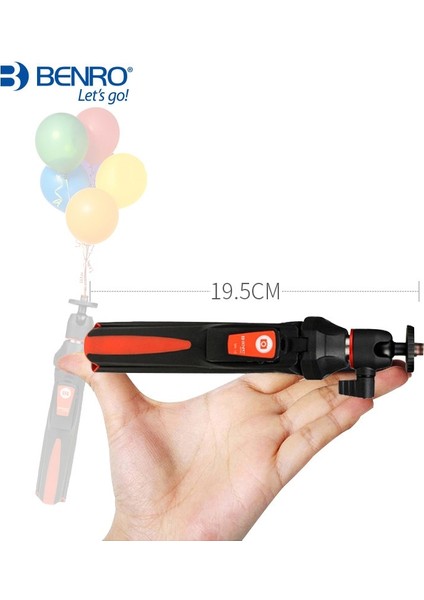 Bluetooth Mavi Benro MK10 Cep Telefonu Için Taşınabilir Tripod Bluetooth Selfie Sopa Uzaktan Kumanda Telefon Çubuğu ile Huawei iPhone Android (Yurt Dışından)