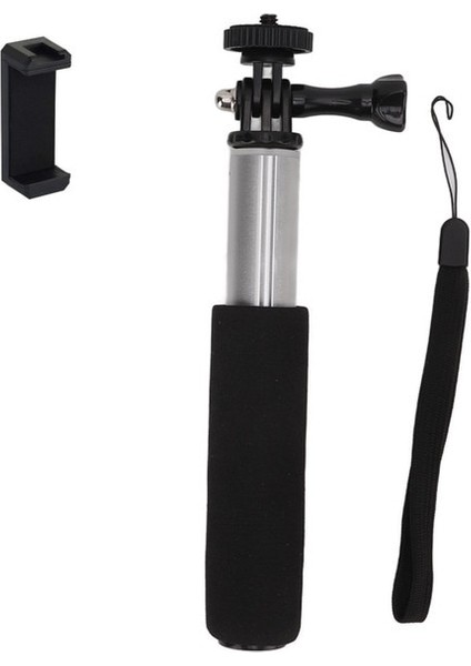 Klipsli Gümüş Monopod Tripod Gopro Sopa Için Teleskop Uzatılabilir Baton Selfie El Sophie Gopro Hero 3 Için Montaj Çubukları (Yurt Dışından)