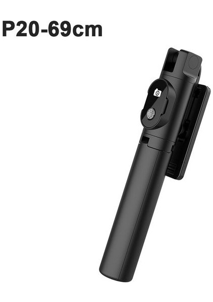 P20 Anti-Shake Bluetooth Cep Telefonu Selfie Çubuğu Fotoğraf Tripod Standı El Telefonu Tutucu Ayarlanabilir Uzatılabilir Selfie Çubuğu (Yurt Dışından)