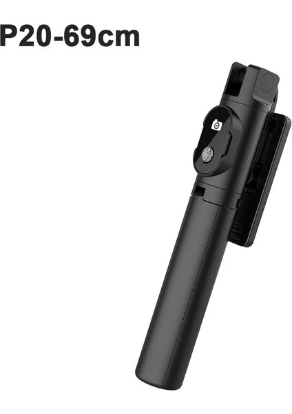 P20 Anti-Shake Bluetooth Cep Telefonu Selfie Çubuğu Fotoğraf Tripod Standı El Telefonu Tutucu Ayarlanabilir Uzatılabilir Selfie Çubuğu (Yurt Dışından)