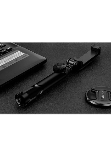 Siyah Evrensel Kablosuz Bluetooth Selfie Sopa Tripod iPhone Samsung Huawei Xiaomi Cep Telefonu Selfie Sopa Deklanşör 360 Dönen (Yurt Dışından)