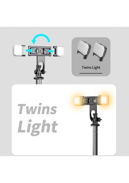 Kutulu Iki Işık Yeni Kablosuz Bluetooth Selfie Çubuğu Katlanabilir Uzaktan Deklanşörlü Büyük Tripod Kameralı Telefon Için Selfie Canlı Akışı Için Orijinal (Yurt Dışından) indirimleri