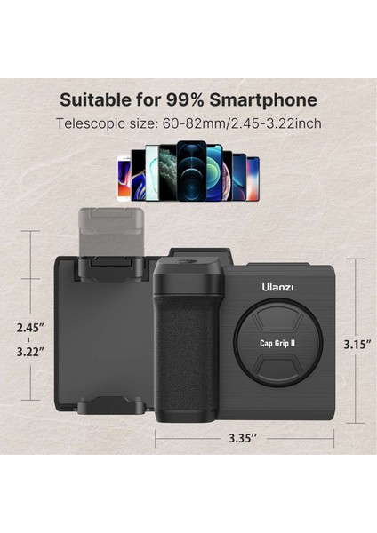 Yükseltme 2. Sürüm Ulanzi Capgrip Iı Akıllı Telefon El Selfie Güçlendirici El Kavrama iPhone Android Telefon Için Bluetooth Uzaktan Kumanda Telefon Deklanşörü (Yurt Dışından) indirimleri